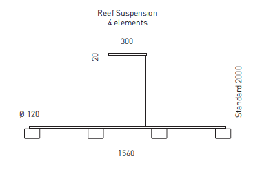 Reef suspension 4 hanglamp Serien Lighting 