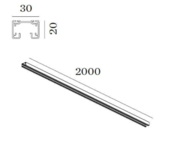 Track 1-fase surface 2 meter rail Wever & Ducre Track 1-fase surface 2 meter rail Wever & Ducre