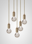 Clear Crystal Bulb Chandelier 5 piece hanglamp Lee Broom Clear Crystal Bulb Chandelier 5 piece hanglamp Lee Broom