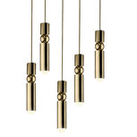 Fulcrum Chandelier set van 5 hanglamp Lee Broom