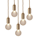 Frosted Crystal Bulb Chandelier 5 piece hanglamp Lee Broom Frosted Crystal Bulb Chandelier 5 piece hanglamp Lee Broom