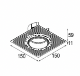 Plasterkit trimless 150x150 - 70 - Modular 