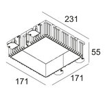 Grid in trimless 1 mounting kit Grid in trimless 1 mounting kit